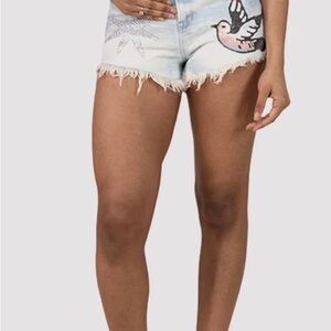 GRINDHOUSE /Bird Denim Shorts - Women Sizes Vary